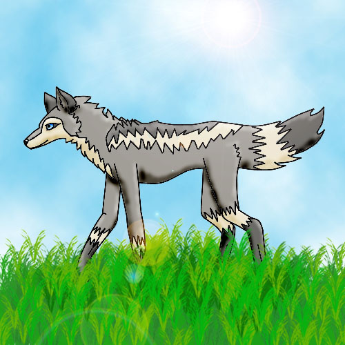 A random wolf by BloodfangTheFox