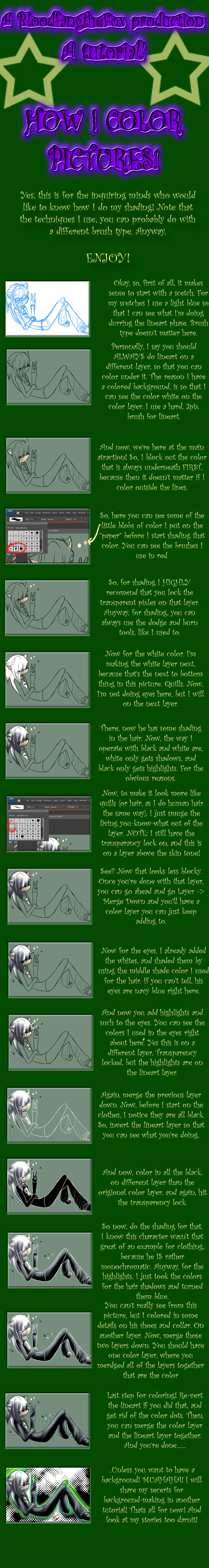 How I color (basics tutorial) by BloodfangTheFox