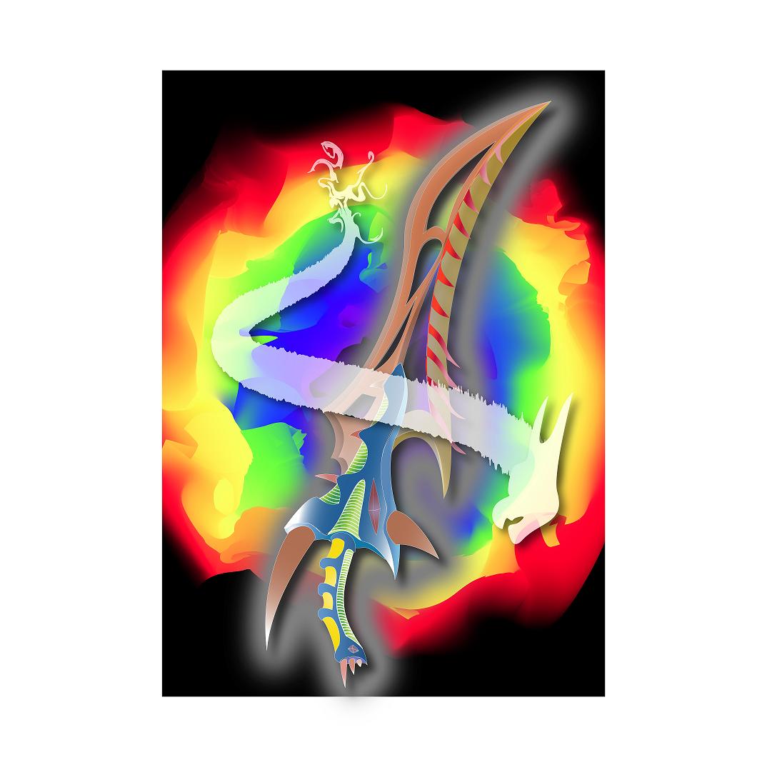 Rainbow Dragon (Ilustration) by BloodyDreamy