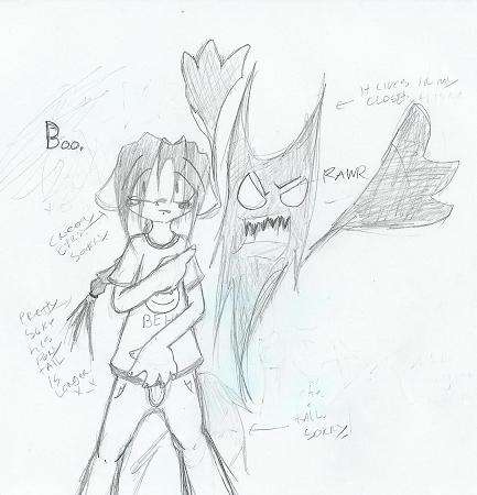 Ray and some... thing.. by BloodySunAngel