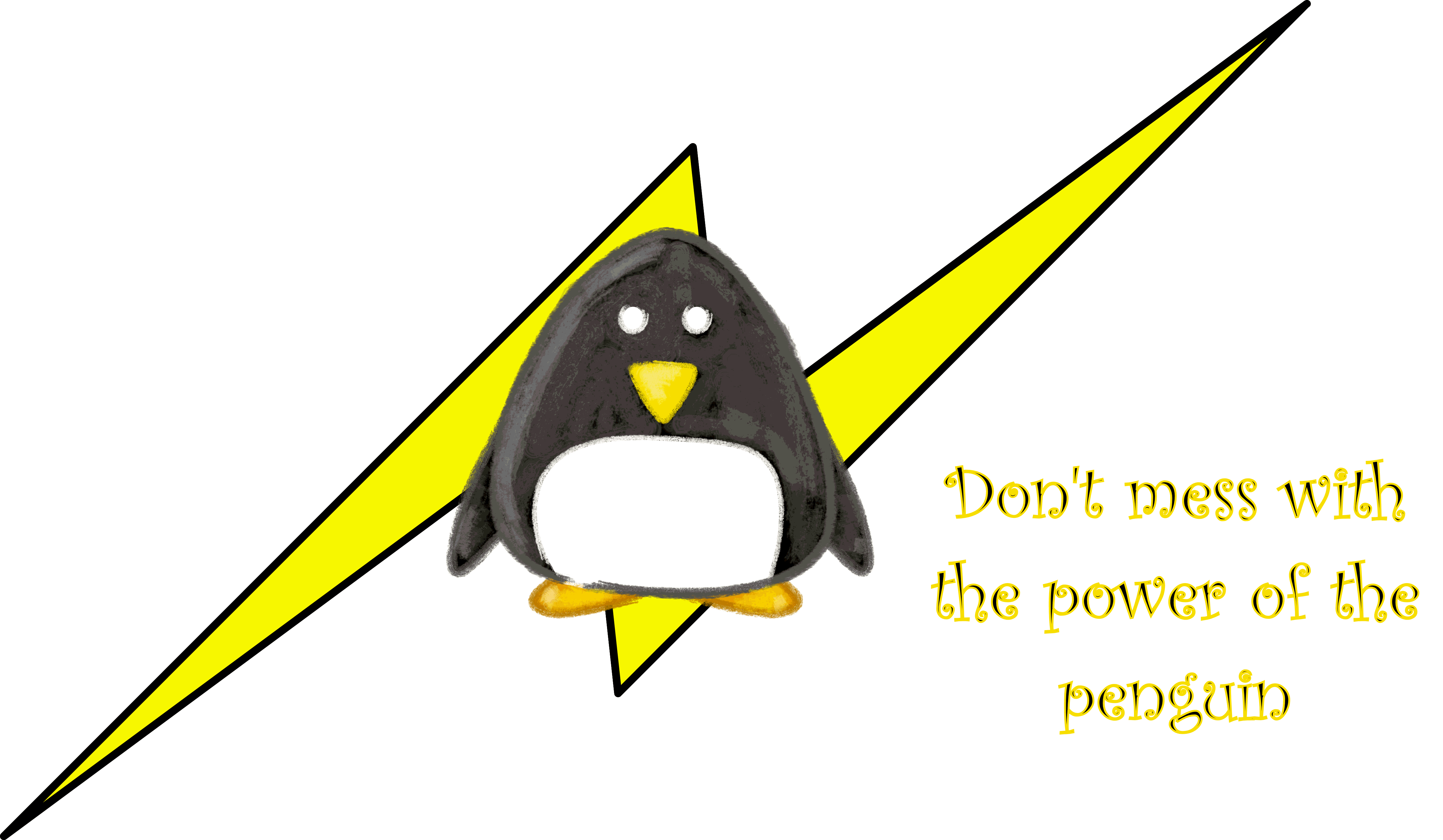Don't mess with the power of the penguin! by Bloooo