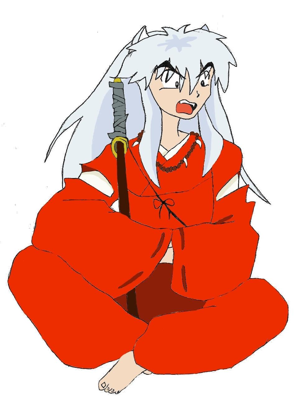 Inuyasha angry by BluePen