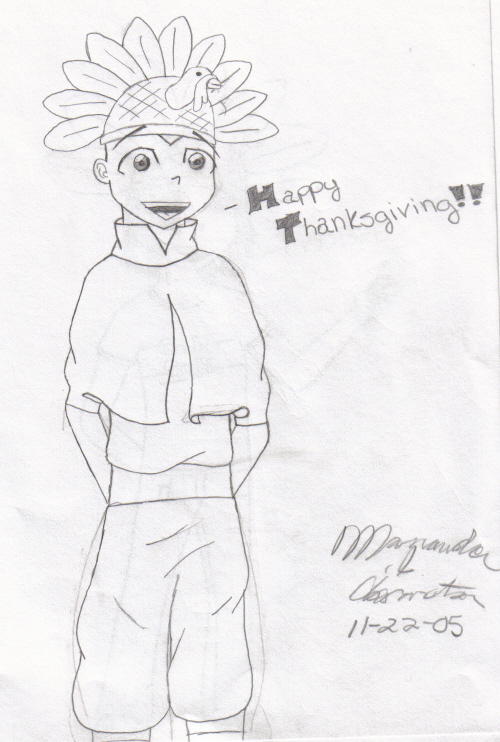 Chibish Thanksgiving Aang by Blue_Bubble