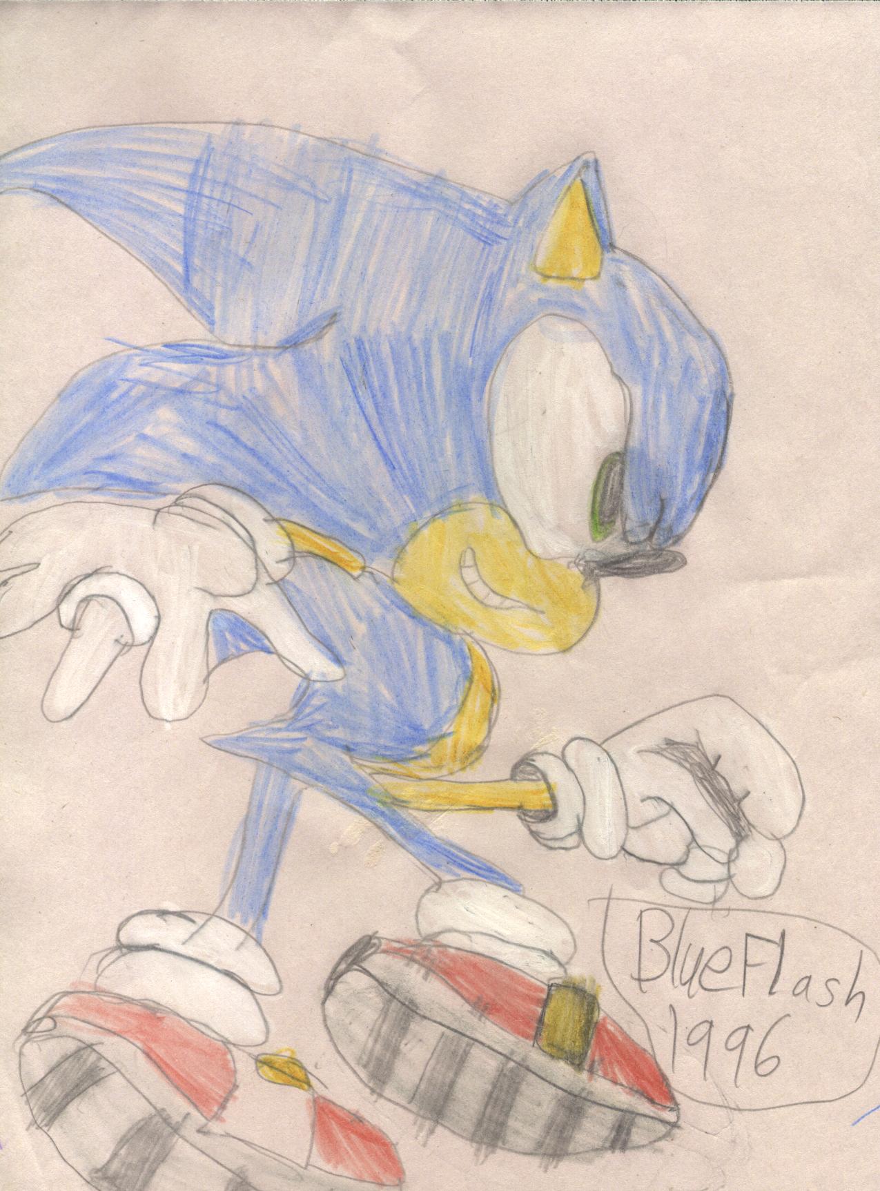 Sonic Running by Blueflash1996