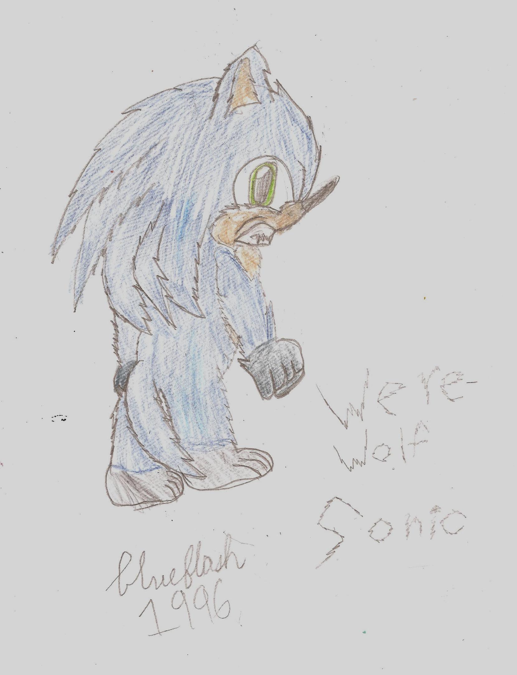 Werewolf Sonic(agian) by Blueflash1996