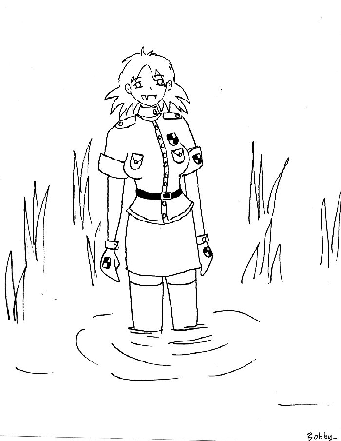 Seras Victoria in a swamp by Bobby