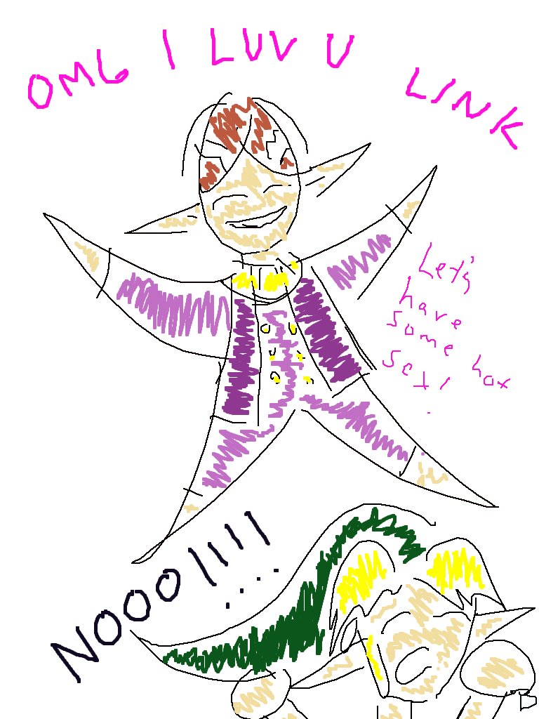 The Happy Mask Salesman loves Link. (A joke.) by Bobby