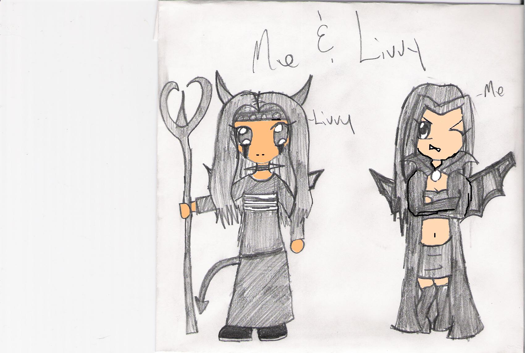 Me and Livvy as goth chibis (For anime_beauty) by BonzsGirlie