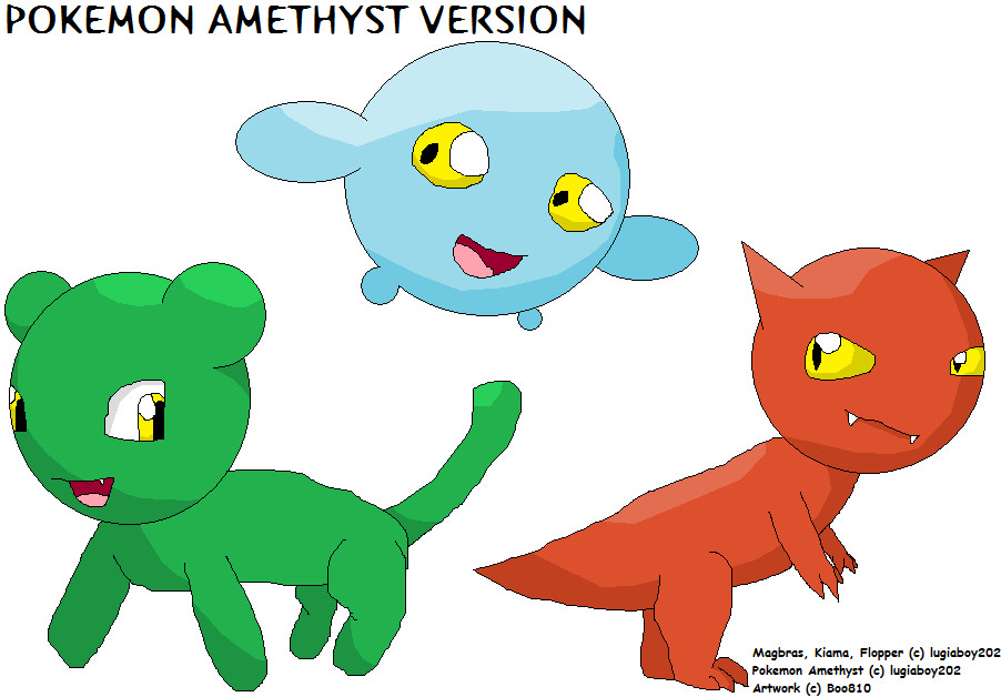 Pokemon Amethyst Version Starters by Boo810