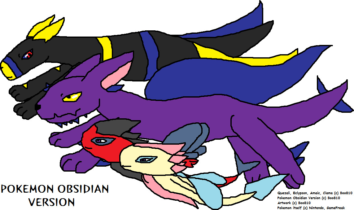 Pokemon Obsidian Legendary Artwork by Boo810