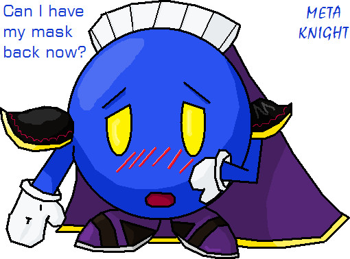 meta knight unmasked in kirby right back at ya