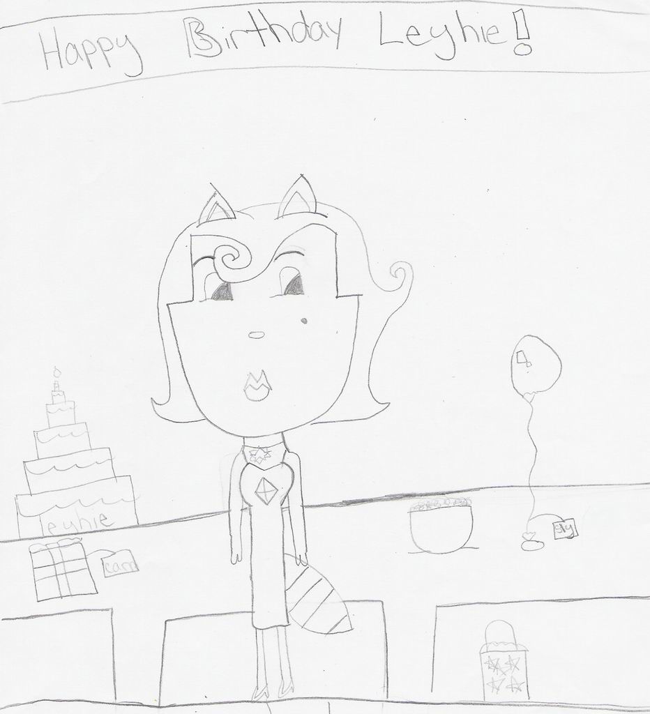 Uncolored Happy Birthday Leyhey by BooBooKitty