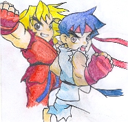 Chibi Ken and Ryu by Boss_Man7089