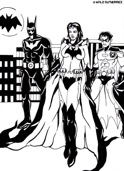 Batman, Batwoman and Robin by Boykampilan