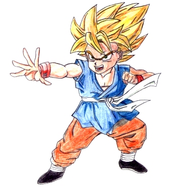 Goku: Halt, or I'll blast ya! by Breeman