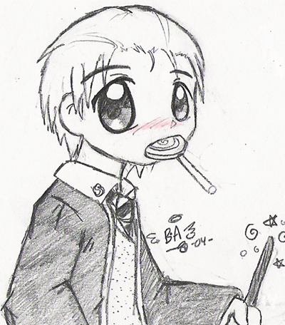 Draco+ a lollypop = *smirks* by BrokenDeathAngel