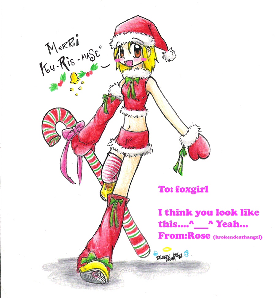 Merry Ku-Ris-masse!!(for foxgirl) by BrokenDeathAngel