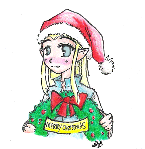 Legolas-Merry Christmas!!(for Verg) by BrokenDeathAngel