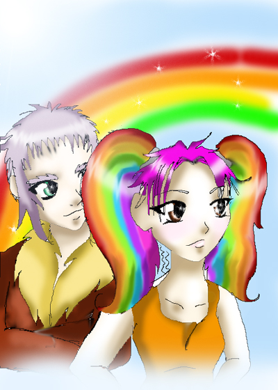Rainbow and Bryan for rainbow101 by BrokenDoll