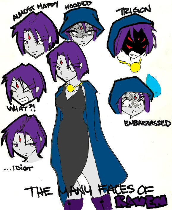 The Many Faces Of Raven by Broken_Lost_Tears