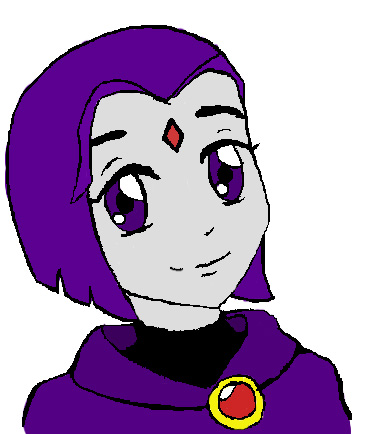 Raven Smiling Colored (Pupura) by Broken_Lost_Tears
