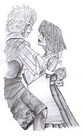 Tidus and Yuna embrace by Broken_and_fallen