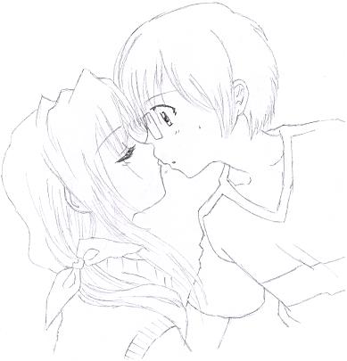 Kei & Mizuho kiss by Broken_and_fallen