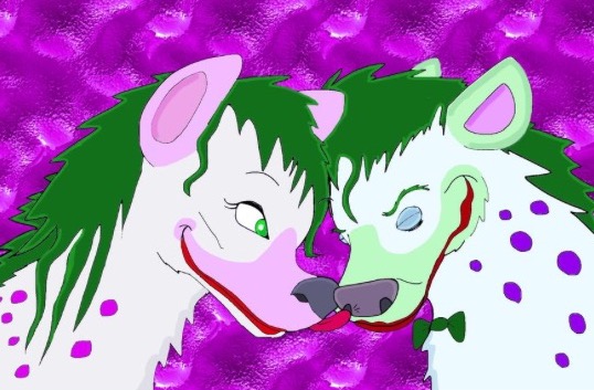 Lisa hyena and Joker hyena in love by BtasJokerFan