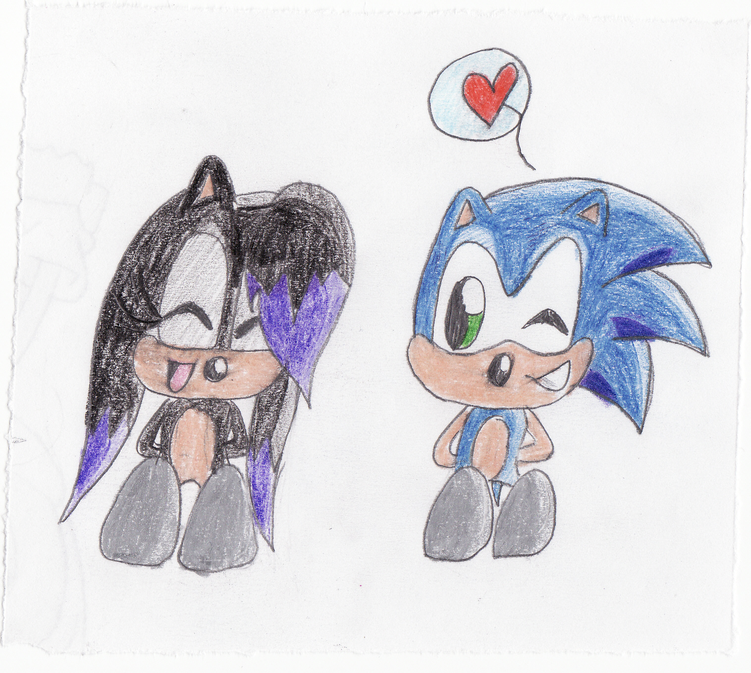 Ivy And Sonic &lt;3 by BubblesHedgie