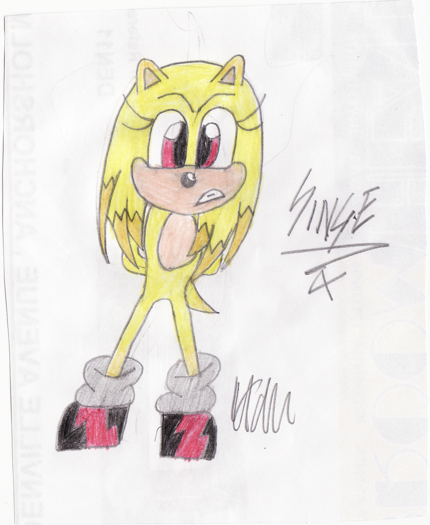 Singe The Hedgehog by BubblesHedgie