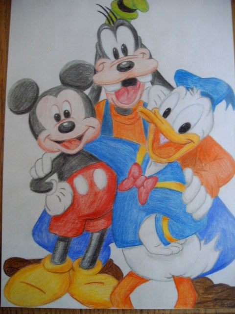 Mickey, Donald and Goofy by Buffycarrie