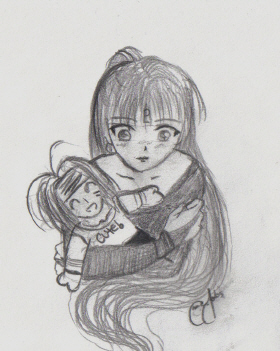 Setsuna with Gojyo Plushie by Bullet_with_Butterfly_wings