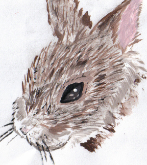 Painting of a Bunny by Bullet_with_Butterfly_wings