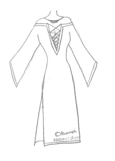 Medevil Dress (simple pattern) by BunnyLuna
