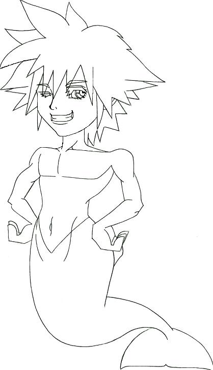 Sora as a Merboy by ButterflyKisses