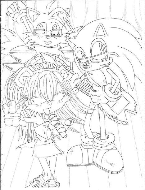 Mina, Sonic, & Tails Jam Session by ButterflyKisses