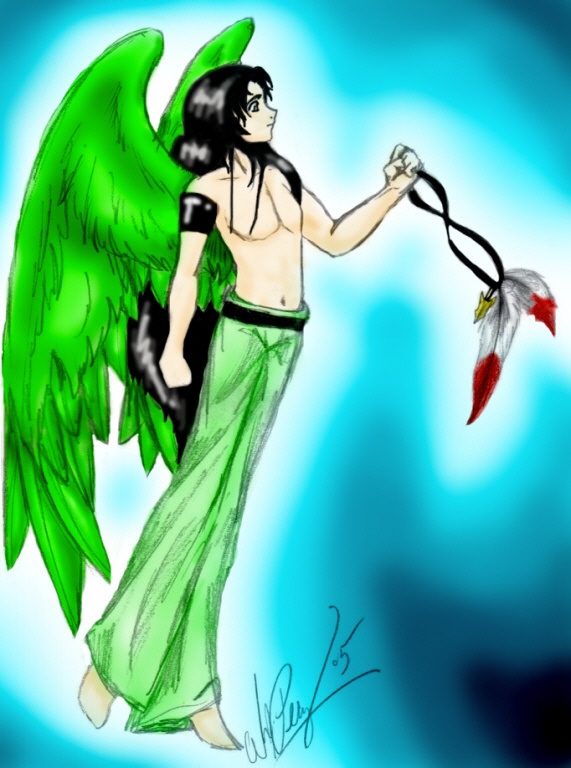 Male Angel [colored] by Butterfly_Chaiser