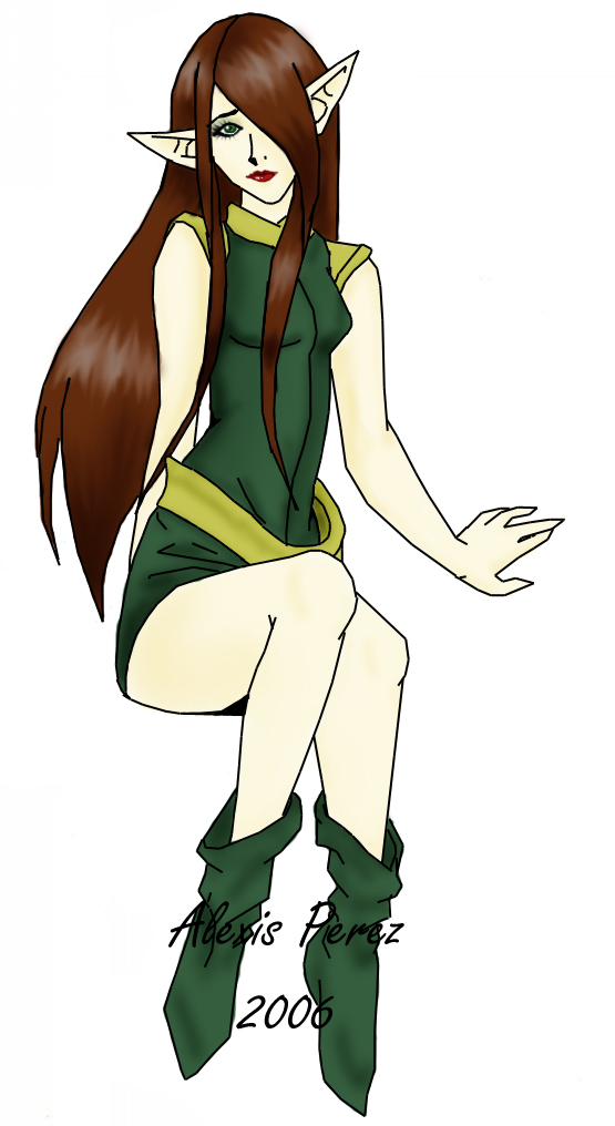 Elf Sketch (colored) by Butterfly_Chaiser