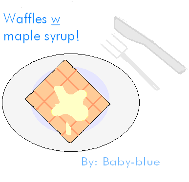 waffles with maple syrup by baby-blue