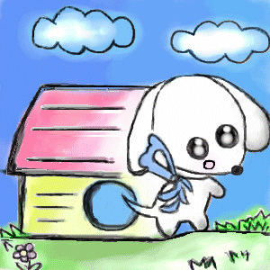 Shiro Petto and his lil puppy house by baby-blue