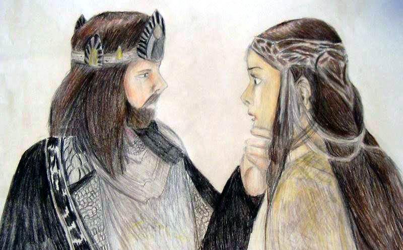 Aragorn and Arwen by bachel