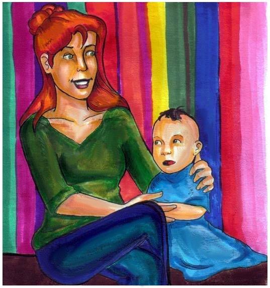 Baby Harry and Lily by bachel