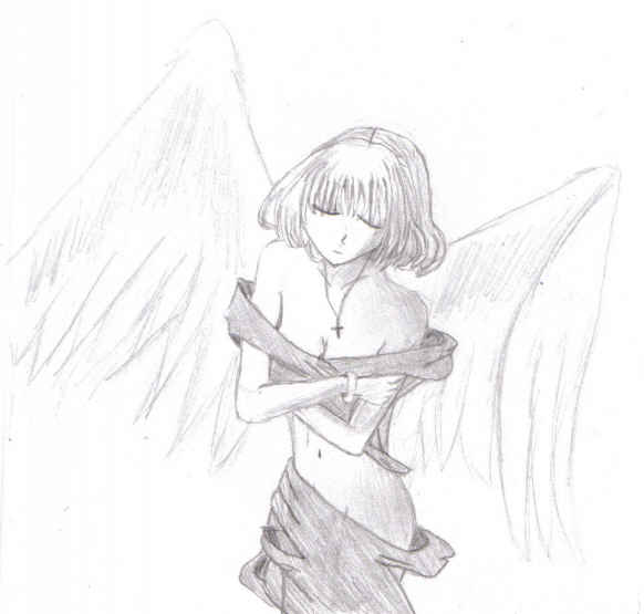 Anime Girl angel by battousaisgurl