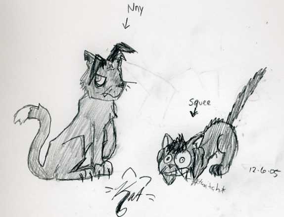 Cat Nny and Squee ^___^ by beastboyscrush