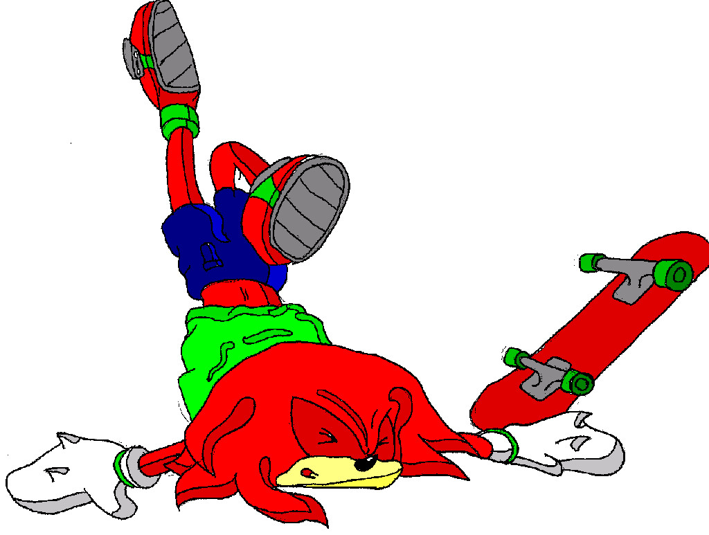 Knuckles Eats the Concrete by beaven1302