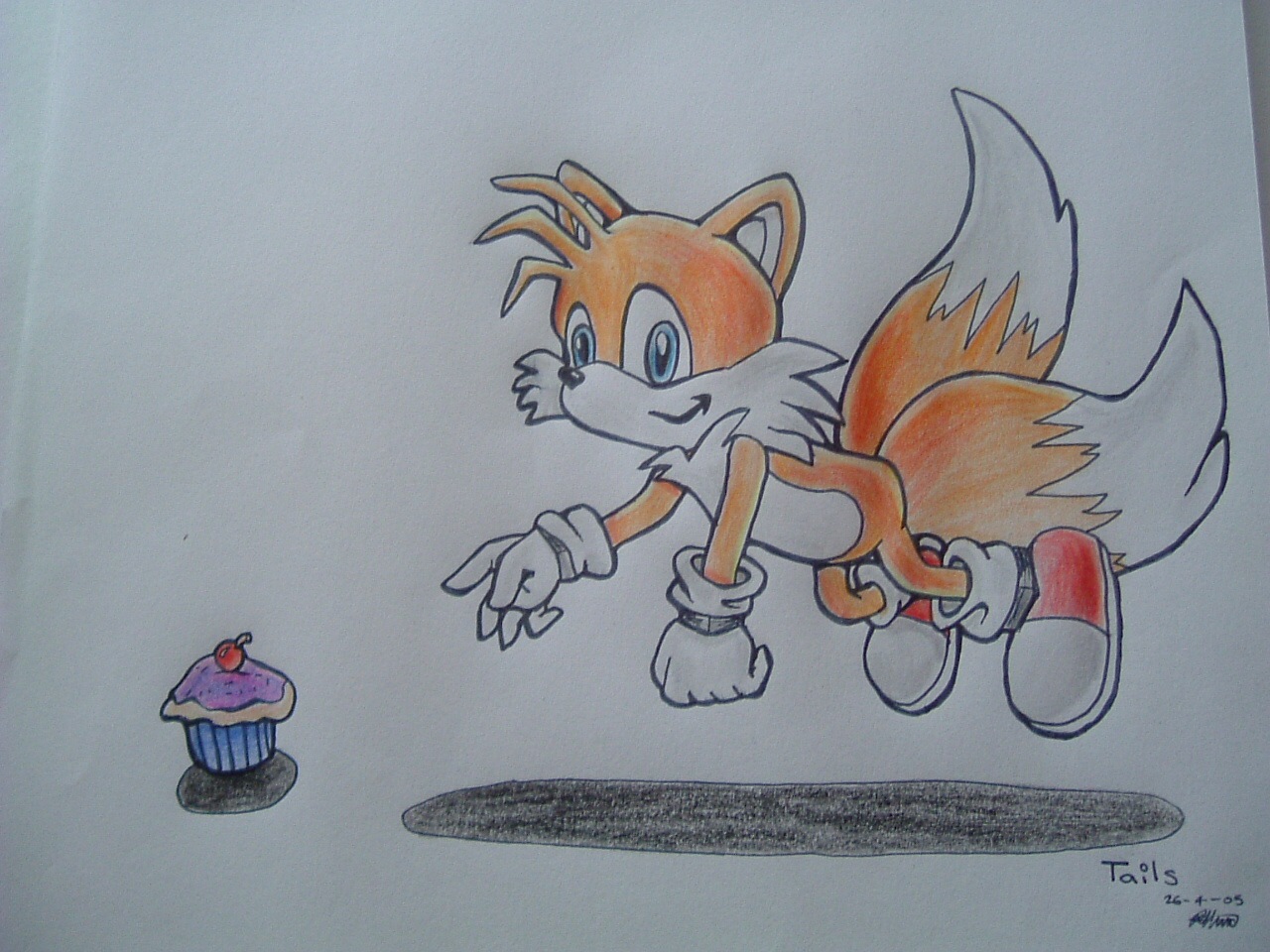Tails and the cupcake by bek-ee
