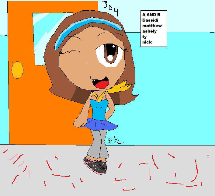 Me in front of my classroom at school by bellechiwawa12