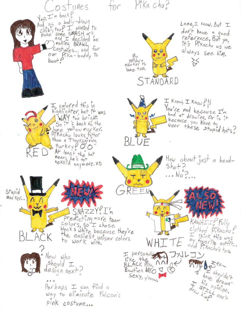 Pikachu Costumes by bijoukaiba