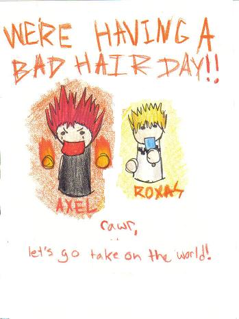 Axel and Roxas-Bad Hair Day by biofreak5
