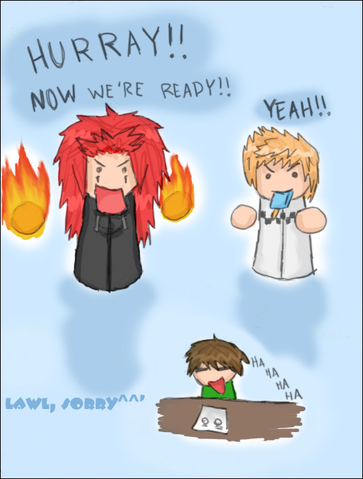 Axel and Roxas- NOW we're ready!! by biofreak5